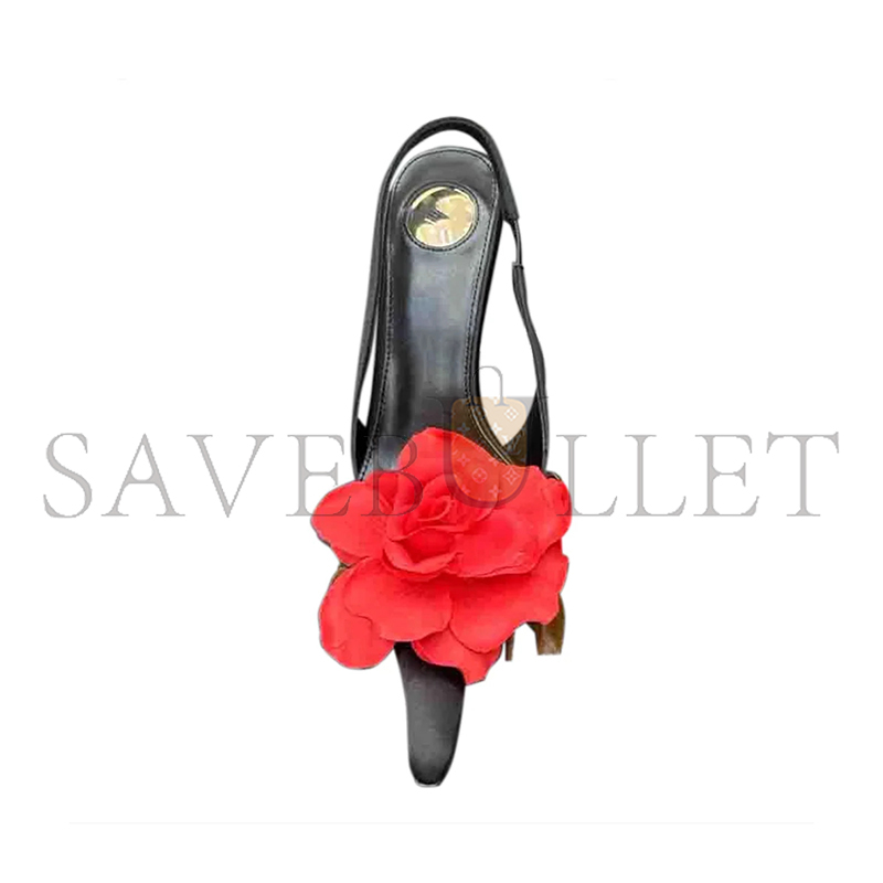 YSL FOTVA FLOWER HIGH HEEL SANDALS 306543